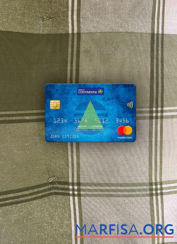 Printable Paraguay Banco Continental S.A.E.C.A. bank mastercard photolook front download for verification